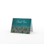 Elegant Peacock Feathers Thank You cards