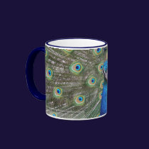 Elegant Peacock Photograph mugs