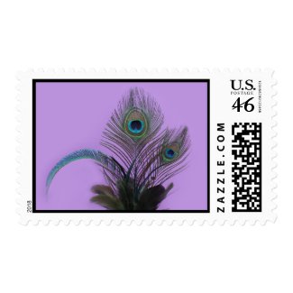 Elegant Peacock Stamp (purple) zazzle_stamp