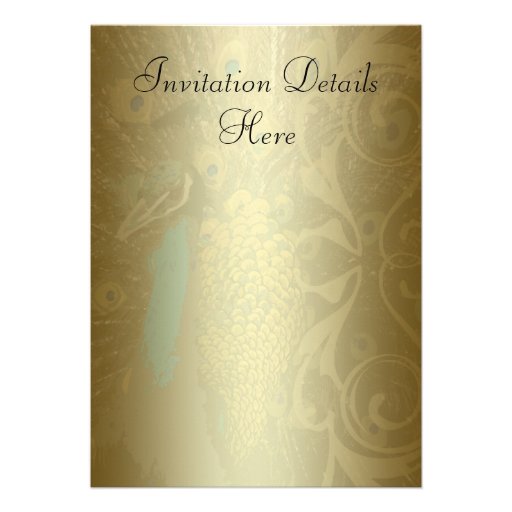 Elegant Peacock Sweet Sixteen Party Invitation