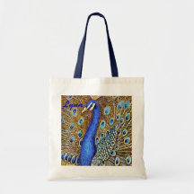 Elegant Peacock Tote Bags