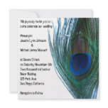 Elegant Peacock Feather Wedding Invitations
