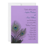 Elegant Peacock Wedding Invitation (purple)
