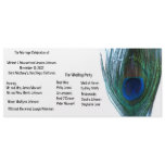 Elegant Peacock Wedding Program Custom Announcements