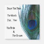 Elegant Peacock Wedding Refrigerator Magnet