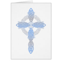 Elegant Pearl Cross Greeting Card