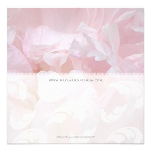 Elegant Peony Save the Date: Silver Custom Announcement