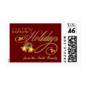 Elegant Personalized Christmas Holiday Postage postage by SquirrelHugger Elegant Personalized Christmas Holiday Postage postage