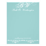 Elegant Personalized Custom Monogram Customized Letterhead