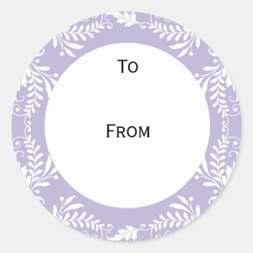 Elegant Personalized Gift Tags Lavender Stickers