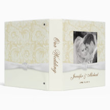 Elegant Personalized Wedding Album or Planner 3 Ring Binders