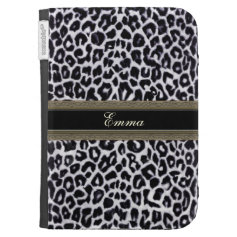 Elegant Personalized White Leopard Print Case Case For Kindle