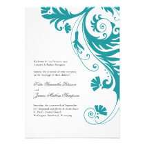 Elegant Petrol Wedding Invitations invitations