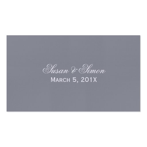 Elegant Pewter Floral Table Seating/Place Card Business Card (back side)