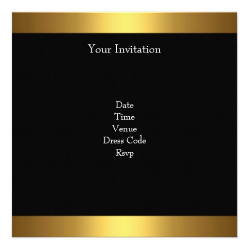 Elegant Photo Gold Black 21st Birthday 2 Custom Announcements