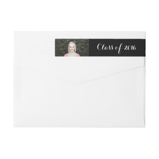 Elegant Photo Graduation Wrap Around Label