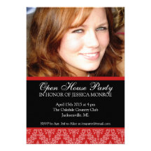 Elegant Photo Open House Graduation Invitation