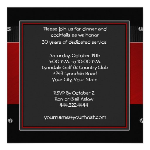 Elegant Photo Retirement Party Invitations