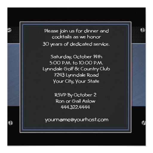 Elegant Photo Retirement Party Invitations
