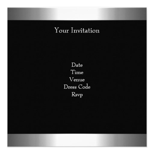 Elegant Photo Silver Black Balloon 21st Birthday Custom Invitations