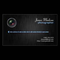 Elegant Photography Business Card w/ QR Code II business cards