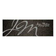 Elegant Photography Damask Business Card