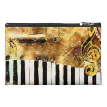 Elegant Piano Music & Notes Travel Accessories Bags
