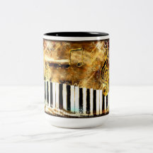 Elegant Piano Music & Notes Mugs