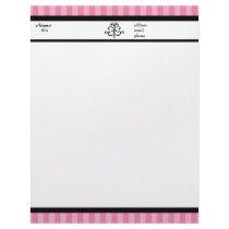 Elegant Pink and Black Bars letterhead by trennea Elegant Pink and Black Bars letterhead