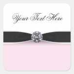 Elegant Pink and Black Stickers