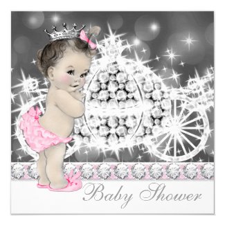 Elegant Pink and Gray Princess Baby Shower