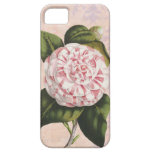 Elegant Pink and White Camellia Damask Vintage iPhone 5 Case