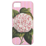 Elegant Pink and White Camellia Damask Vintage iPhone 5 Covers