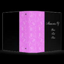 Elegant Pink Black Photo Album Wedding Binder