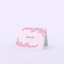 Elegant Pink Blossom Thank You cards