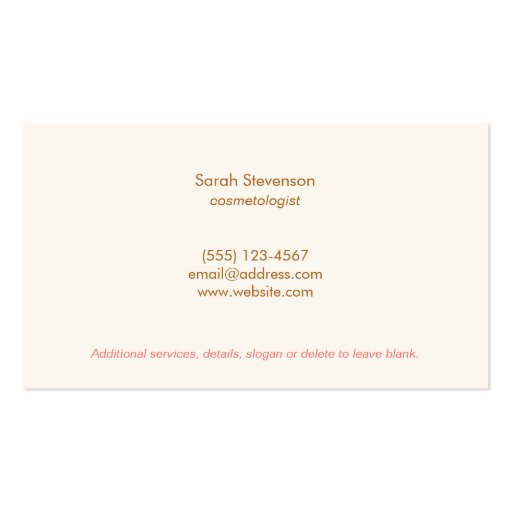 Elegant Pink Bokeh Cosmetology Loyalty Punch Card Business Card Template (back side)