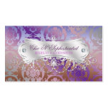Elegant Pink Brown Purple Damask Swirl Business Card Templates