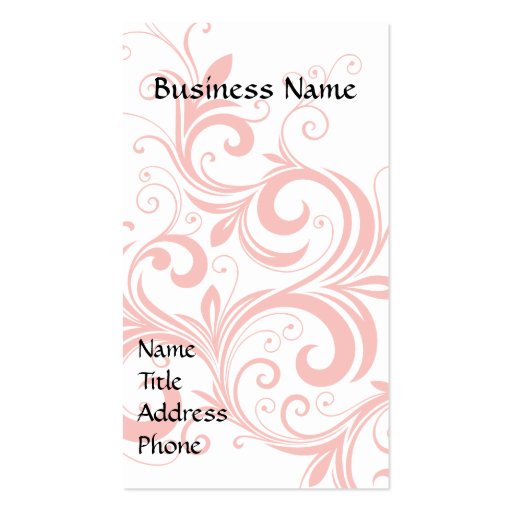 Elegant Pink Business Card (front side)