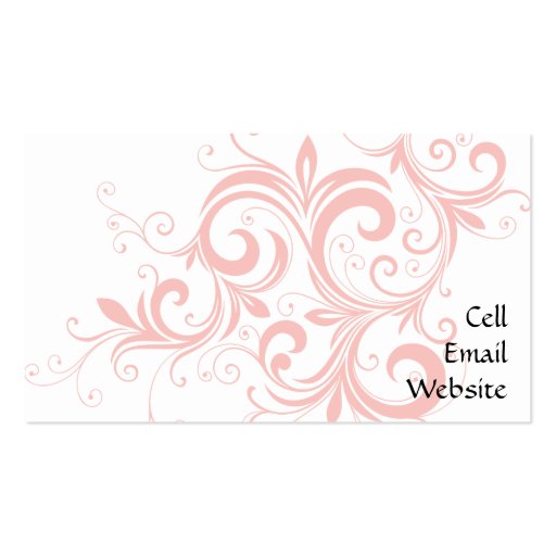 Elegant Pink Business Card (back side)