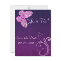 "Elegant Pink Butterfly" Beautiful Expressions invitations