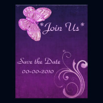 "Elegant Pink Butterfly" Beautiful Expressions invitations