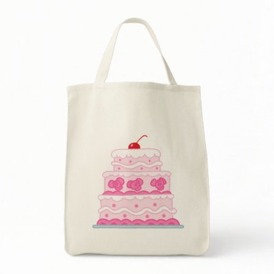 Elegant Pink Cake Tote Bag