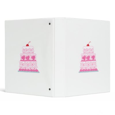 Elegant Pink Cake Vinyl Binder