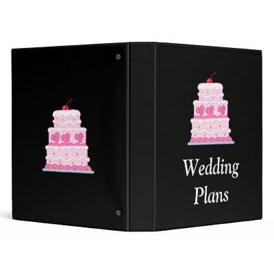 Elegant Pink Cake Vinyl Binders