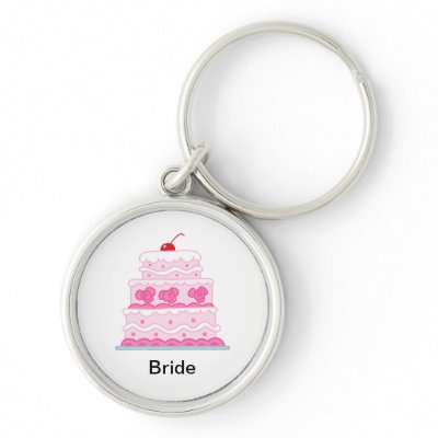 Elegant Pink Cake Keychains