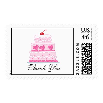 Elegant Pink Cake Stamps