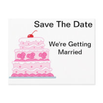 Elegant Pink Cake postcards