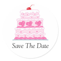 Elegant Pink Cake stickers