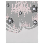 elegant pink chandelier damask on black full color flyer