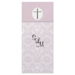 Elegant Pink Damask Card Rack Cards